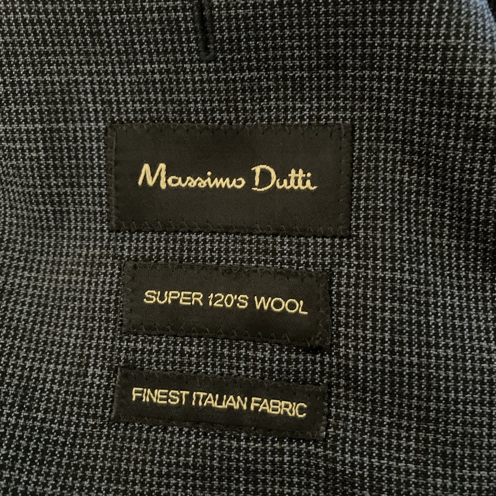 Massimo Dutti, Super 120S WOOL  , Blazer ,‎ gray , Size 42 - Picture 2 of 10